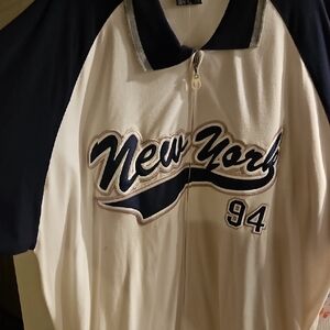 New York Men's Jersey Shirt - Black and White